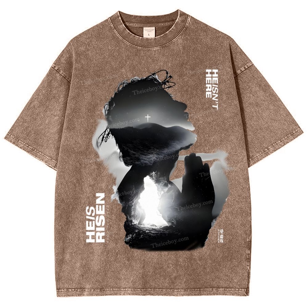 He Is Risen Snowflake Vintage Washed T-Shirt