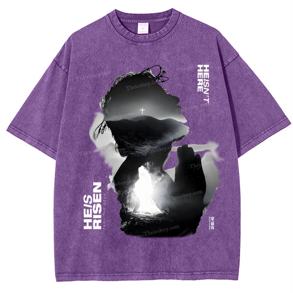 He Is Risen Snowflake Vintage Washed T-Shirt