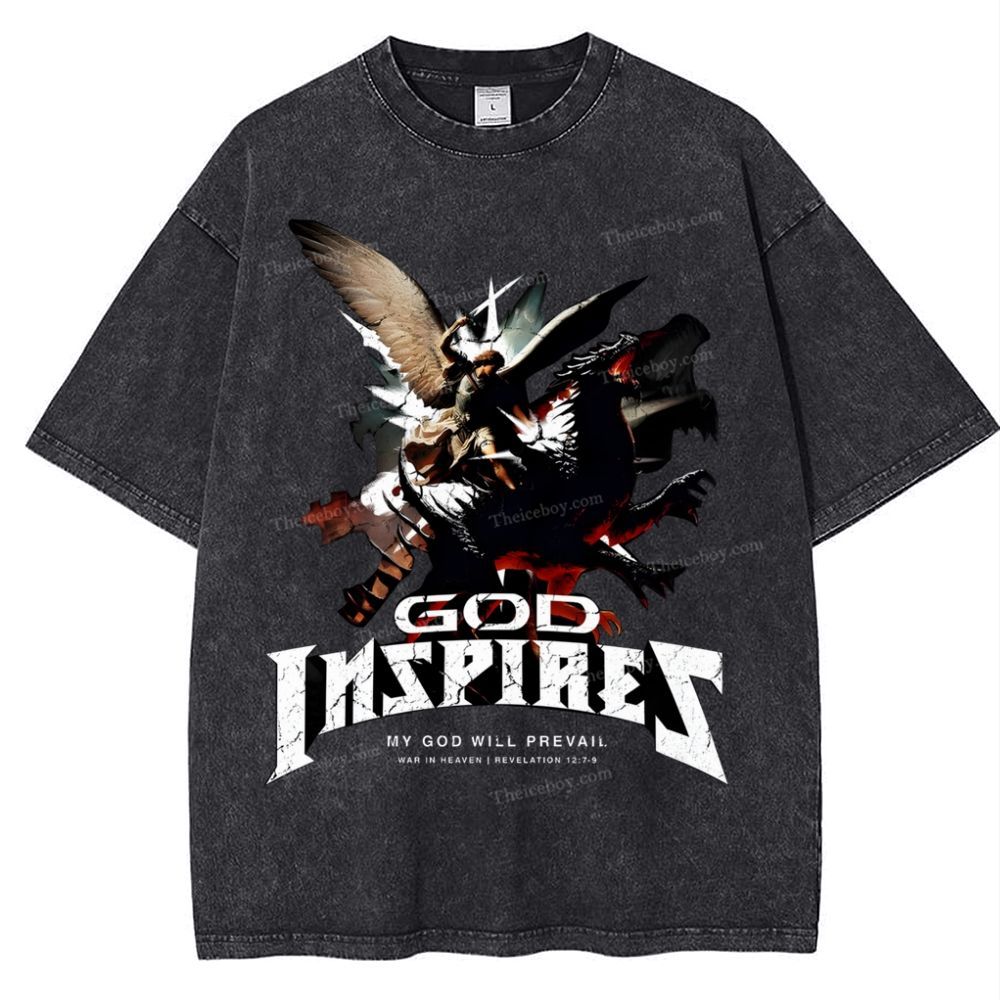 God Inspires Snowflake Vintage Washed T-Shirt