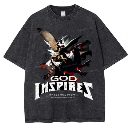 God Inspires Snowflake Vintage Washed T-Shirt