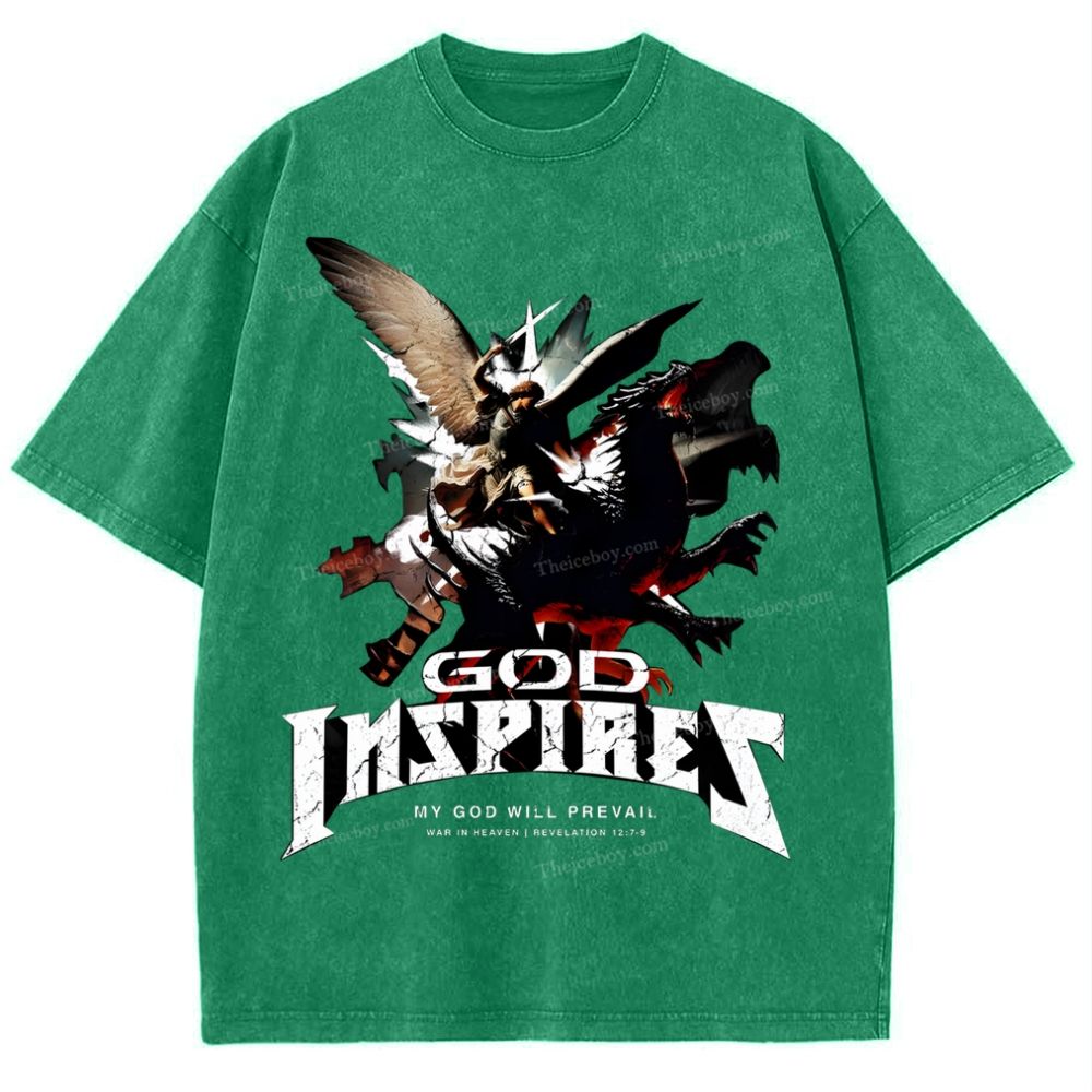 God Inspires Snowflake Vintage Washed T-Shirt