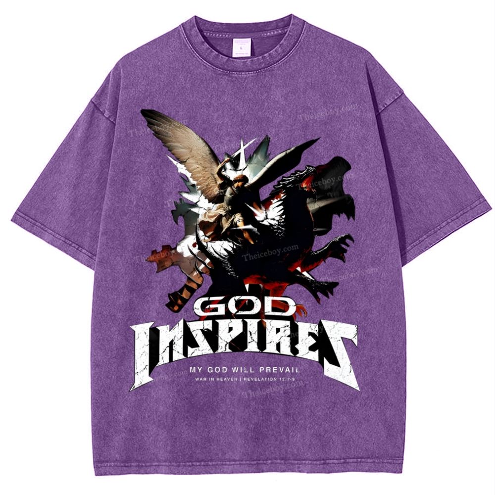 God Inspires Snowflake Vintage Washed T-Shirt