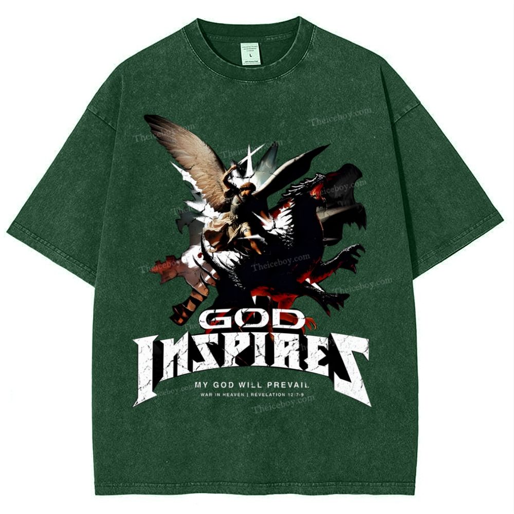 God Inspires Snowflake Vintage Washed T-Shirt