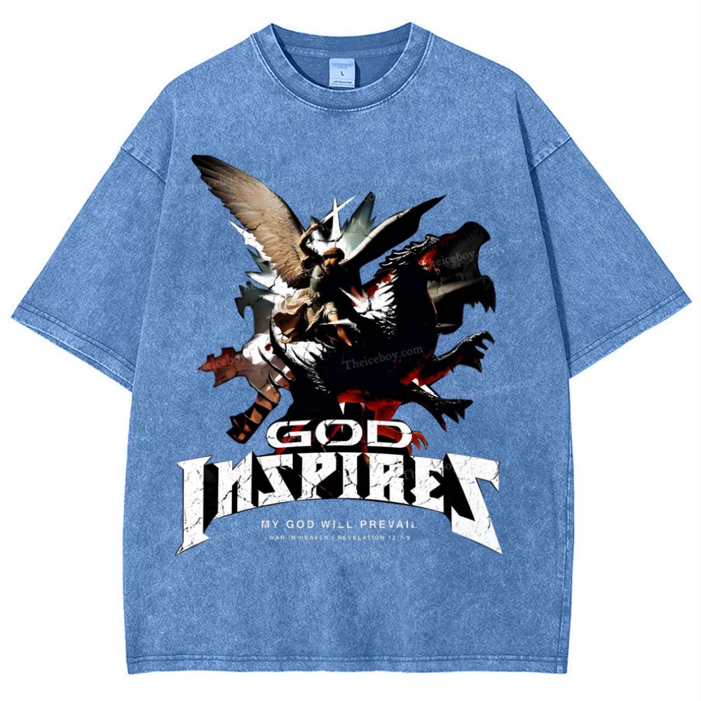 God Inspires Snowflake Vintage Washed T-Shirt