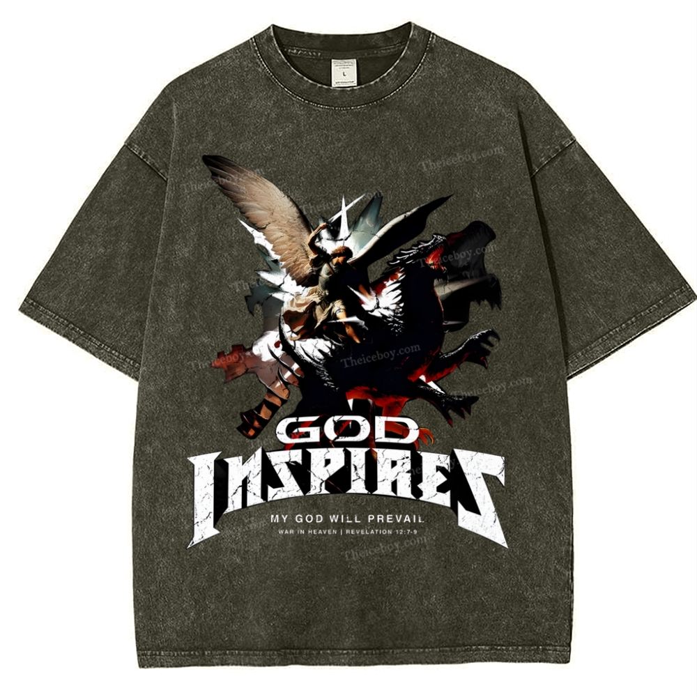 God Inspires Snowflake Vintage Washed T-Shirt