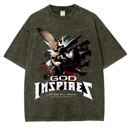 God Inspires Snowflake Vintage Washed T-Shirt