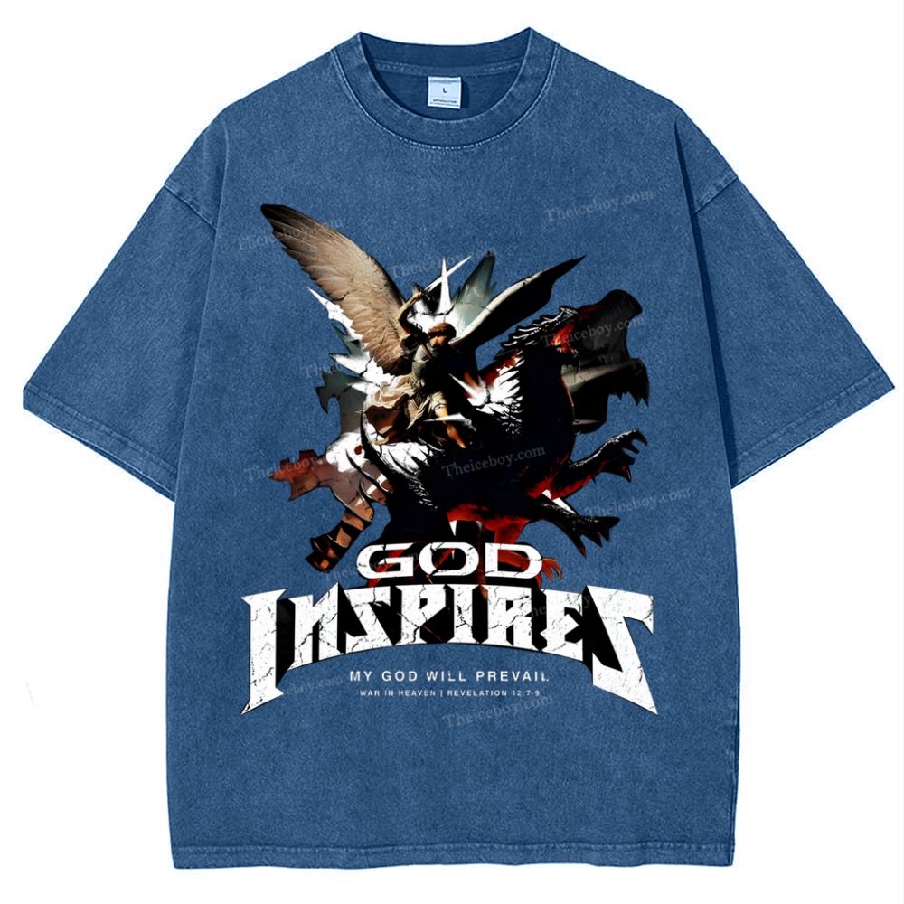 God Inspires Snowflake Vintage Washed T-Shirt