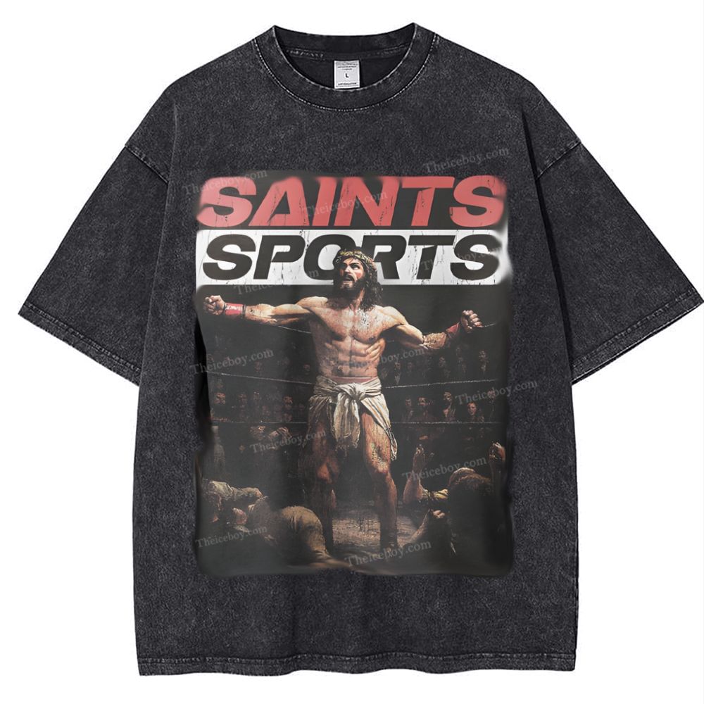 Saints Sports Snowflake Vintage Washed T-Shirt