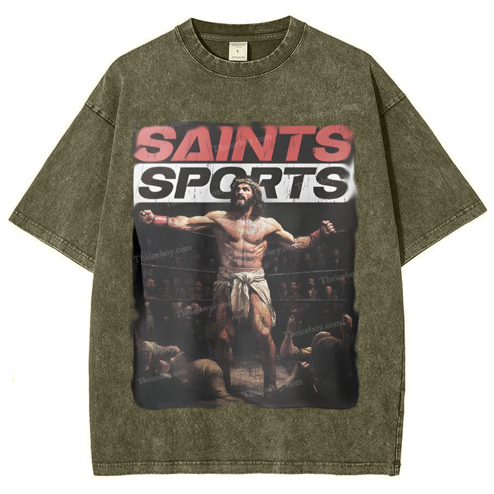 Saints Sports Snowflake Vintage Washed T-Shirt