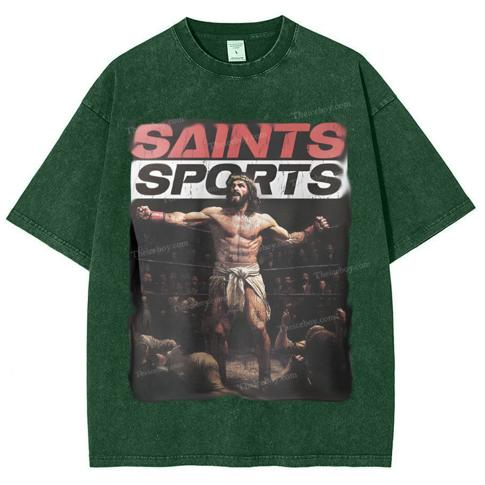 Saints Sports Snowflake Vintage Washed T-Shirt