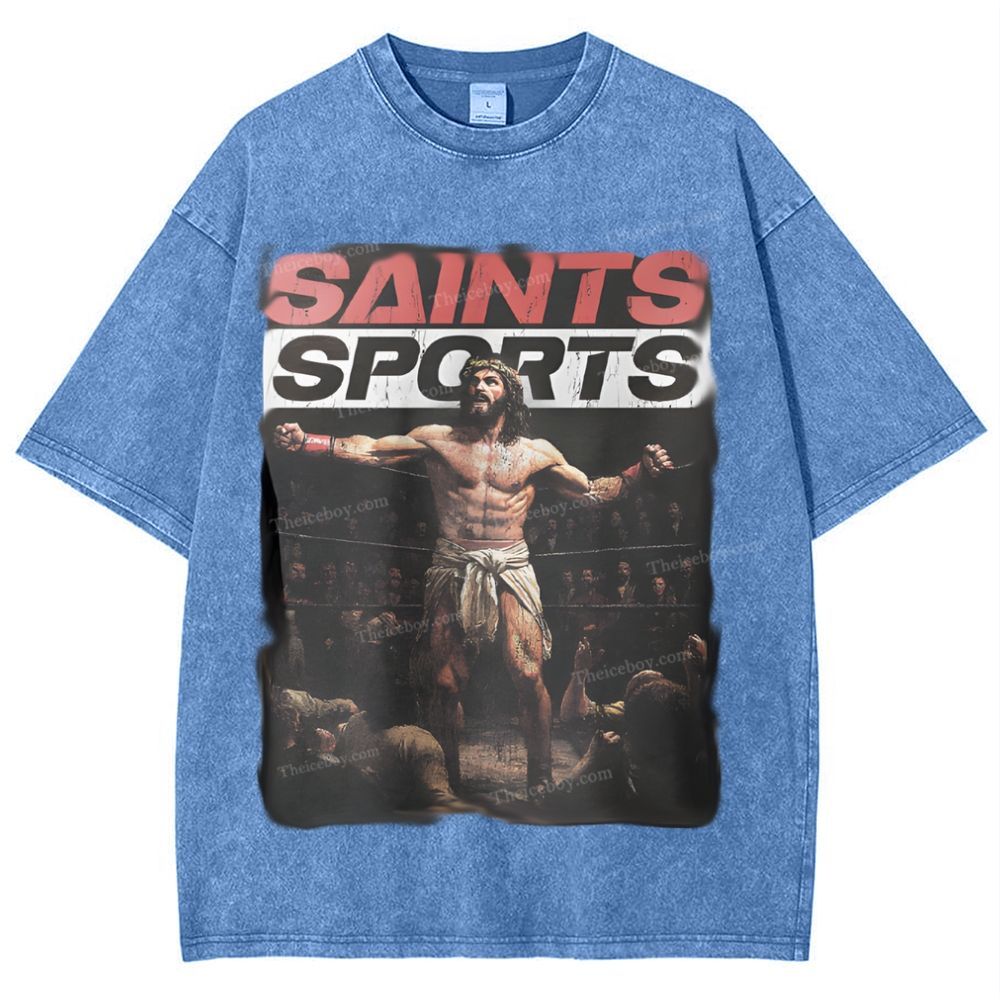 Saints Sports Snowflake Vintage Washed T-Shirt