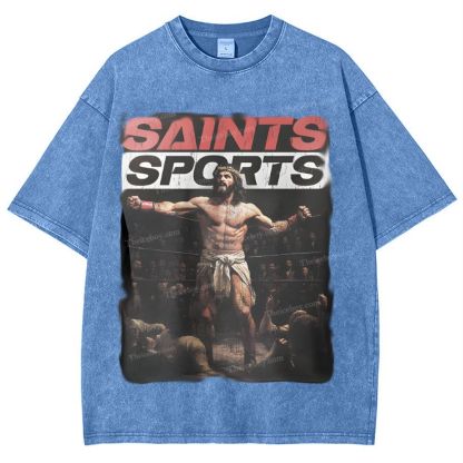 Saints Sports Snowflake Vintage Washed T-Shirt