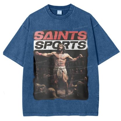Saints Sports Snowflake Vintage Washed T-Shirt