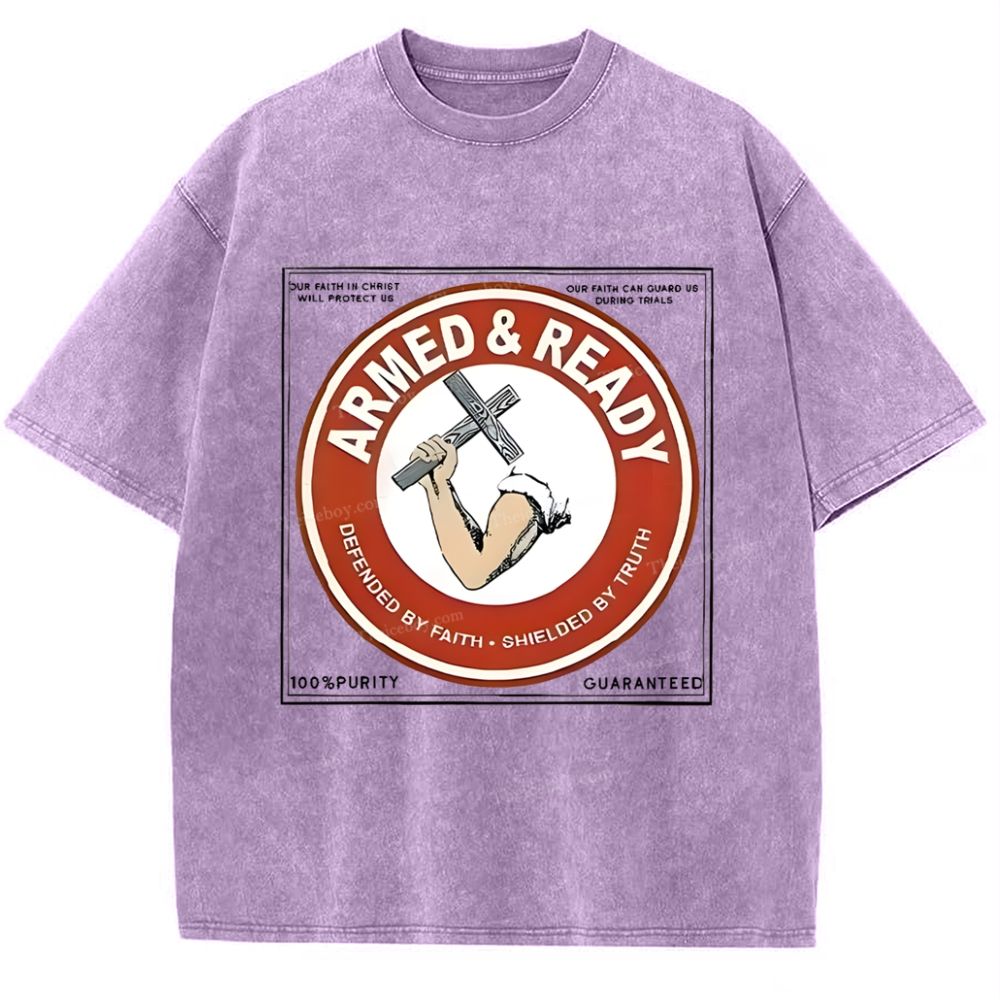 Armed Ready Snowflake Vintage Washed T-Shirt