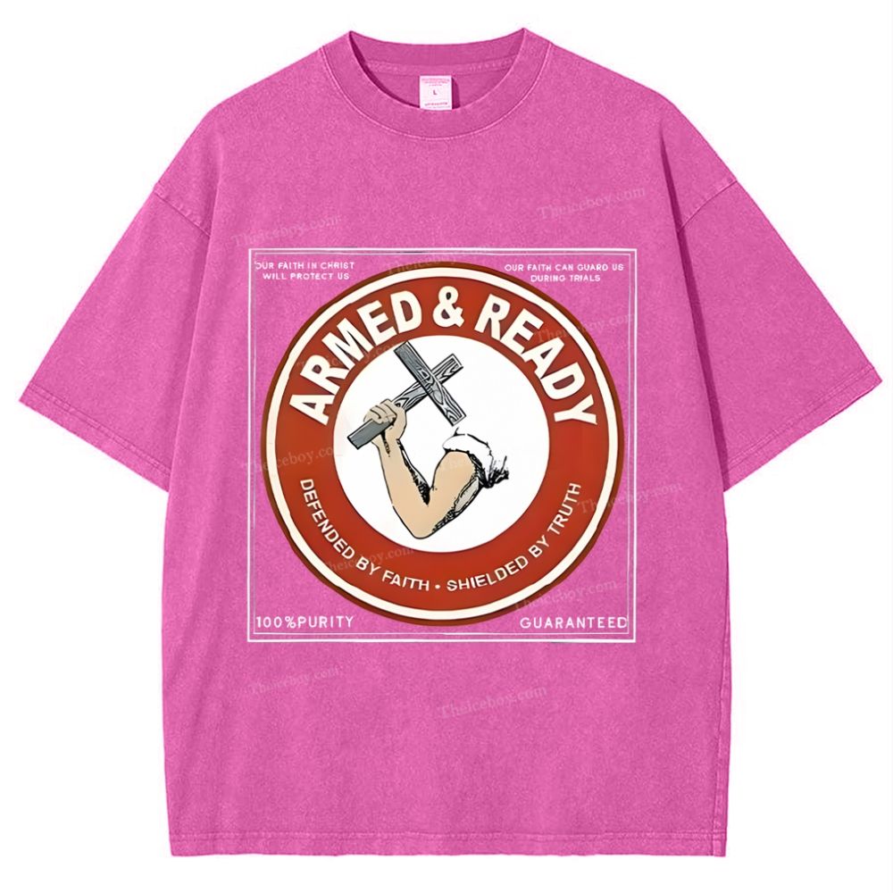 Armed Ready Snowflake Vintage Washed T-Shirt
