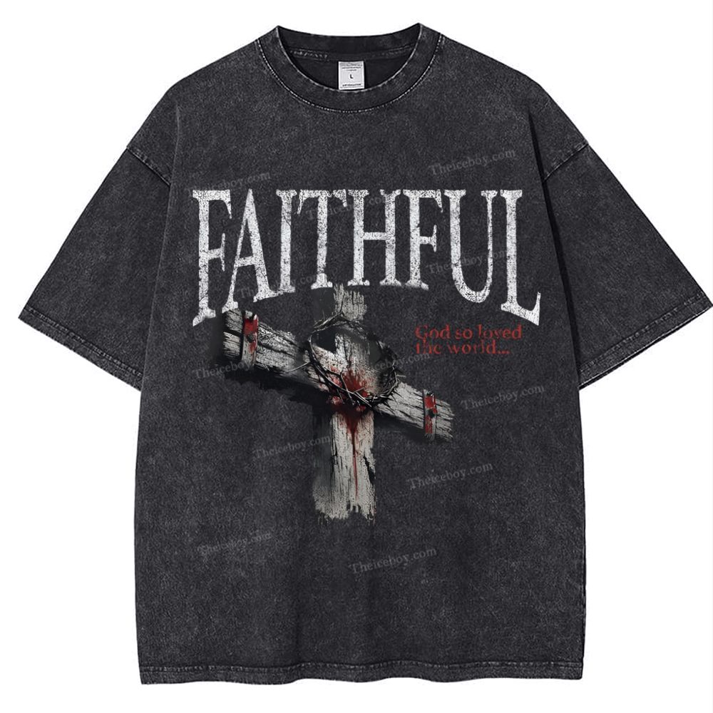 Faithful Snowflake Vintage Washed T-Shirt