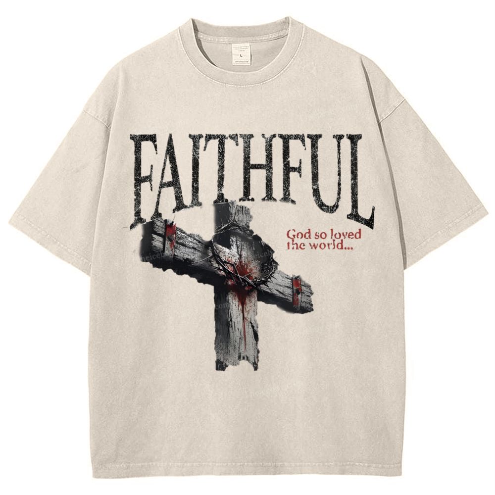 Faithful Snowflake Vintage Washed T-Shirt