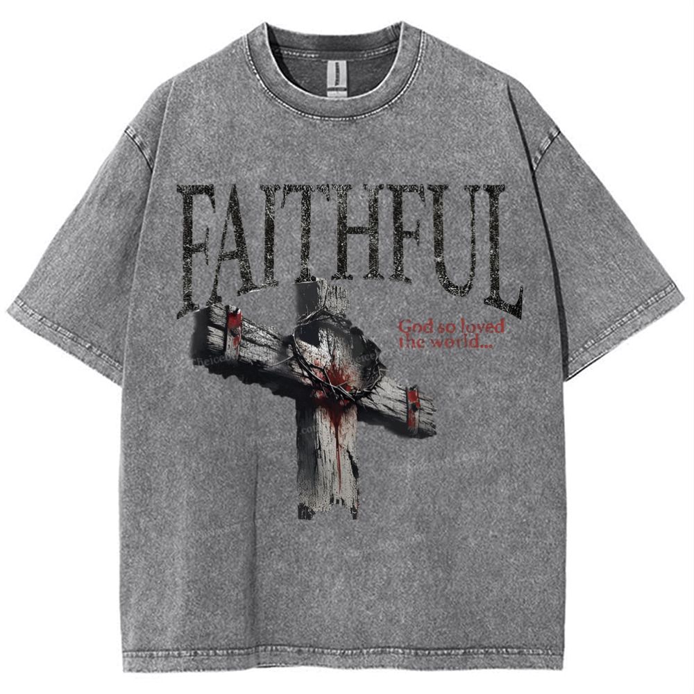 Faithful Snowflake Vintage Washed T-Shirt