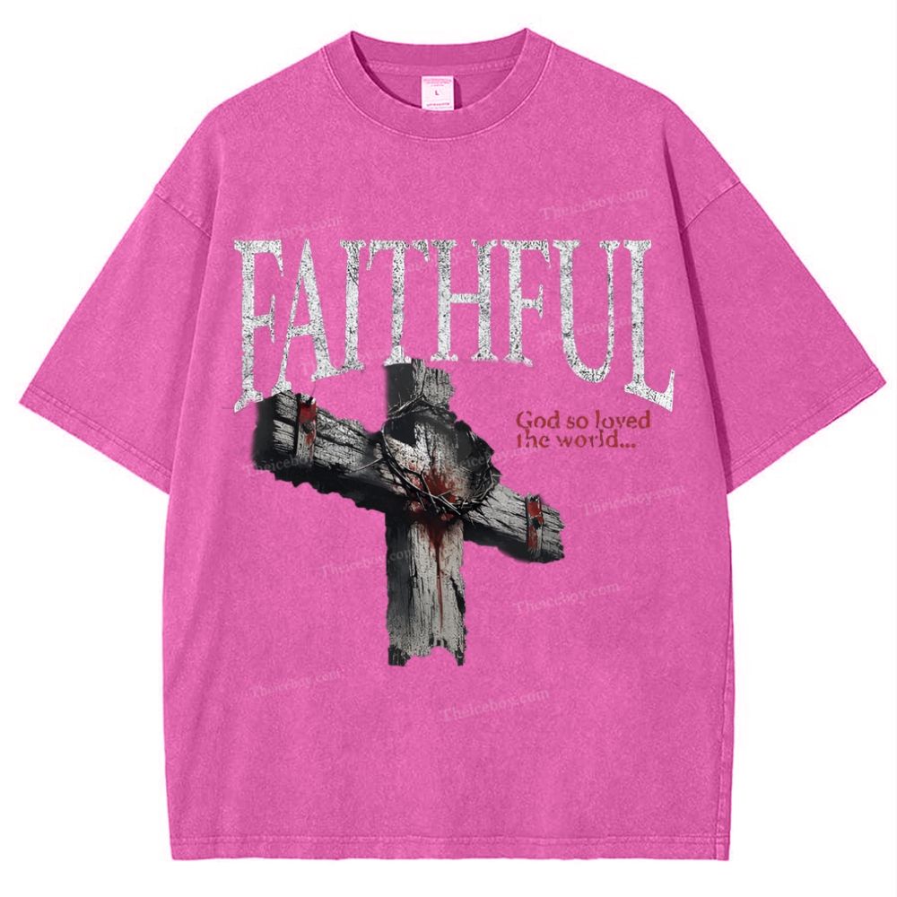 Faithful Snowflake Vintage Washed T-Shirt