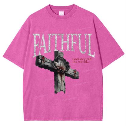 Faithful Snowflake Vintage Washed T-Shirt