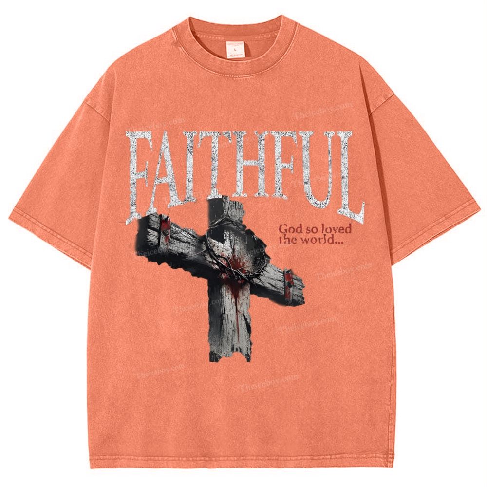 Faithful Snowflake Vintage Washed T-Shirt