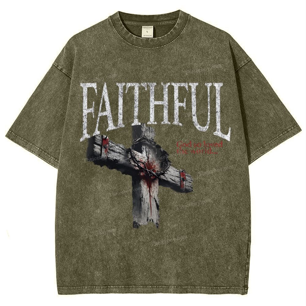 Faithful Snowflake Vintage Washed T-Shirt