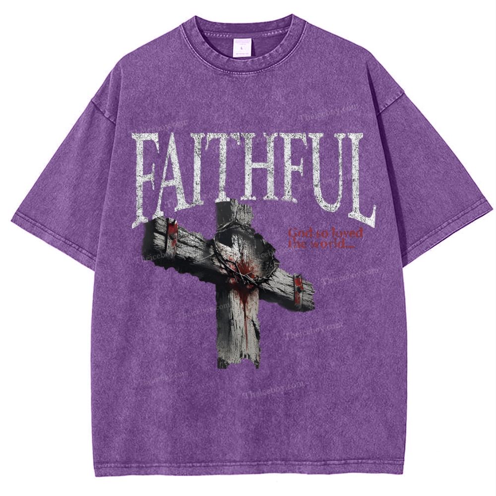 Faithful Snowflake Vintage Washed T-Shirt
