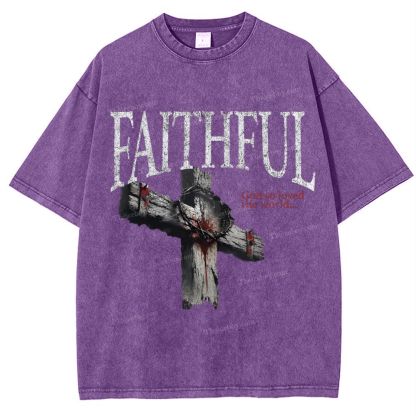 Faithful Snowflake Vintage Washed T-Shirt