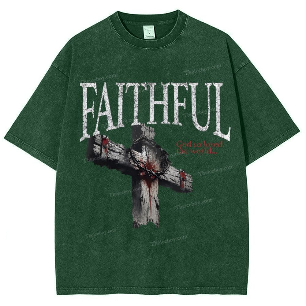 Faithful Snowflake Vintage Washed T-Shirt