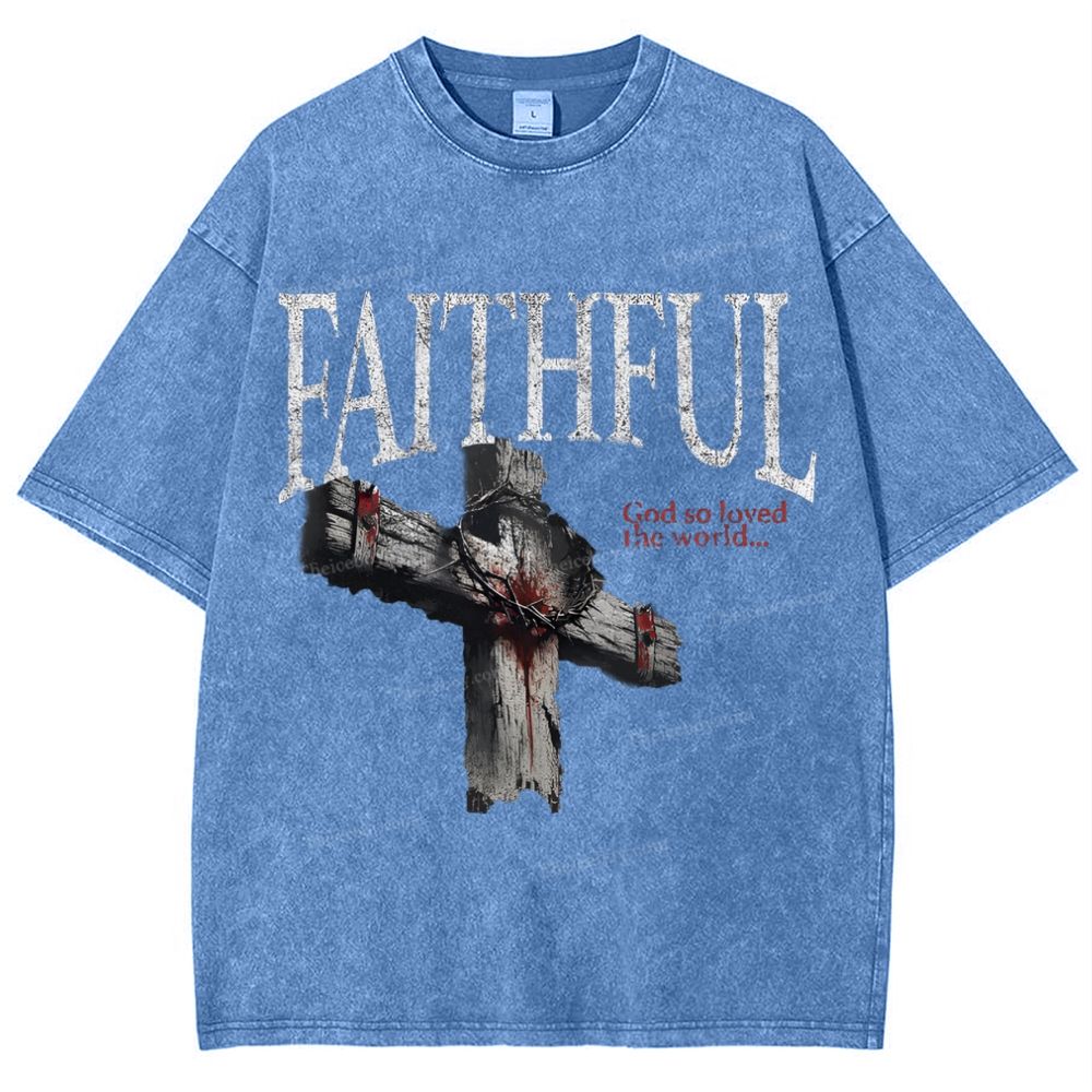 Faithful Snowflake Vintage Washed T-Shirt
