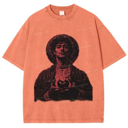 Jesus Heart Snowflake Vintage Washed T-Shirt  