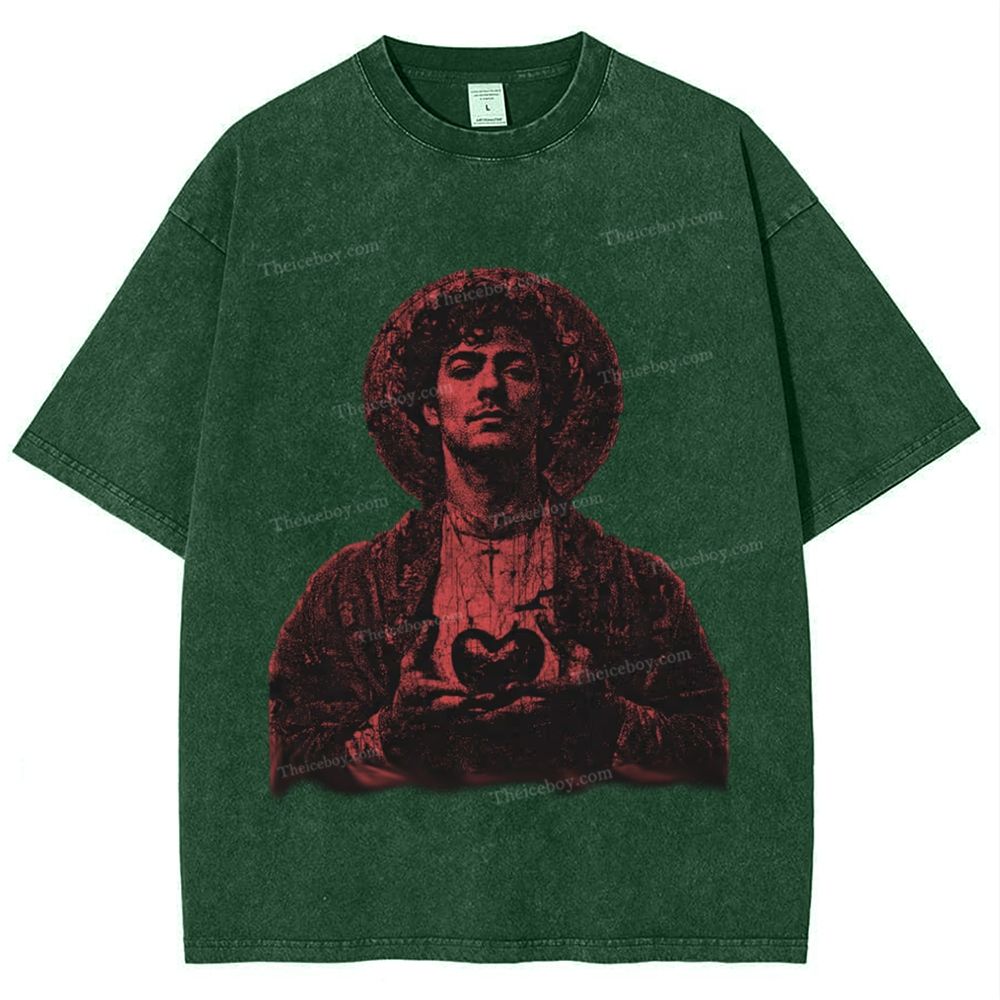 Jesus Heart Snowflake Vintage Washed T-Shirt  
