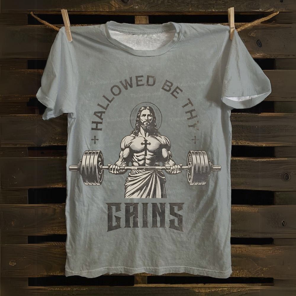 Hallowed Be Thy Gains Cotton T-shirt
