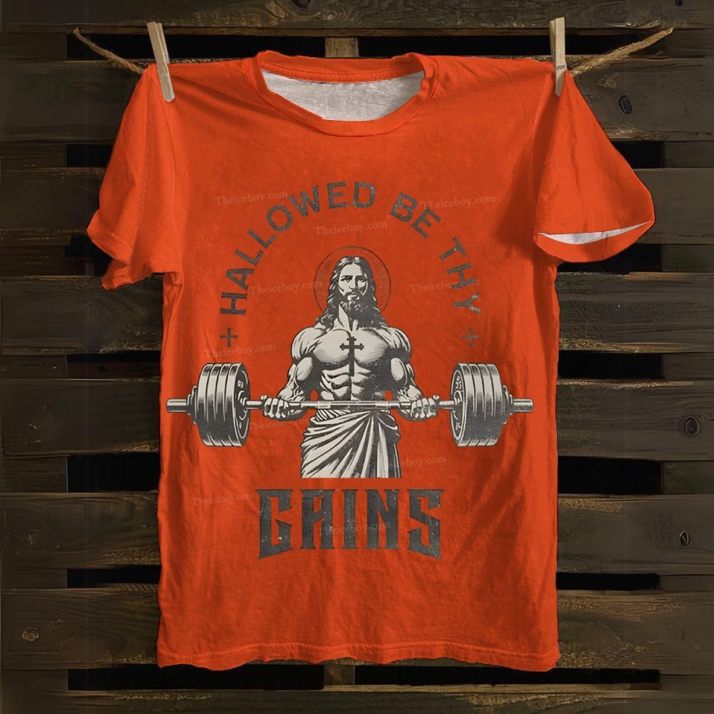 Hallowed Be Thy Gains Cotton T-shirt