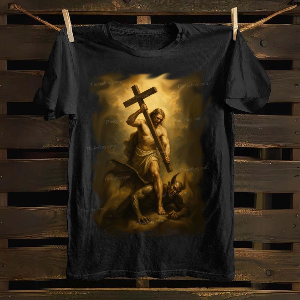 Jesus and the Devil Cotton T-shirt