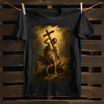 Jesus and the Devil Cotton T-shirt