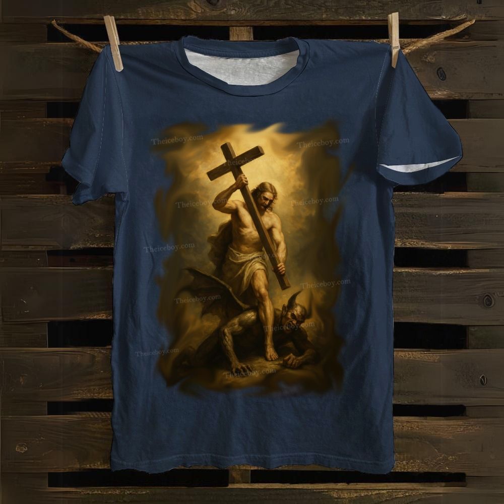 Jesus and the Devil Cotton T-shirt