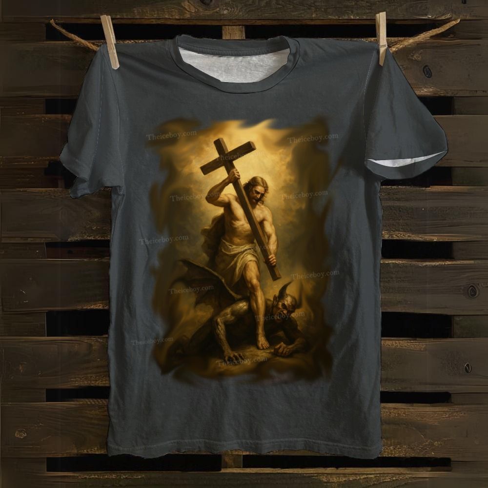 Jesus and the Devil Cotton T-shirt