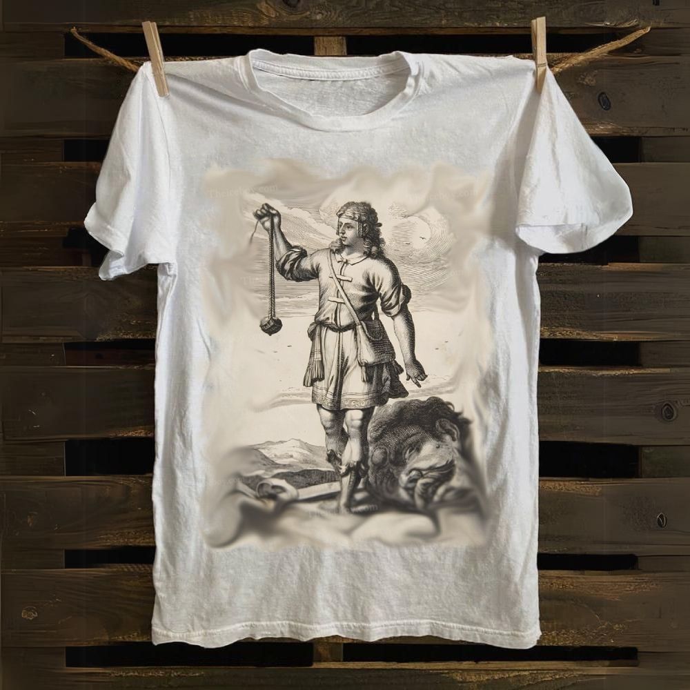 David With The Head Of Goliath Cotton T-shirt