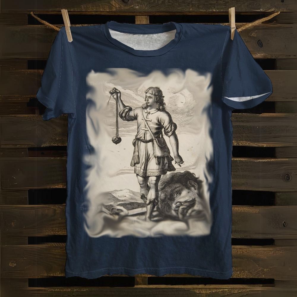 David With The Head Of Goliath Cotton T-shirt