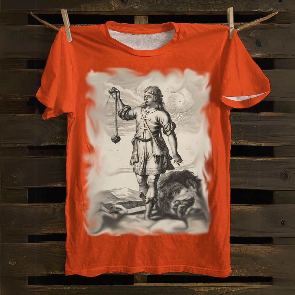 David With The Head Of Goliath Cotton T-shirt