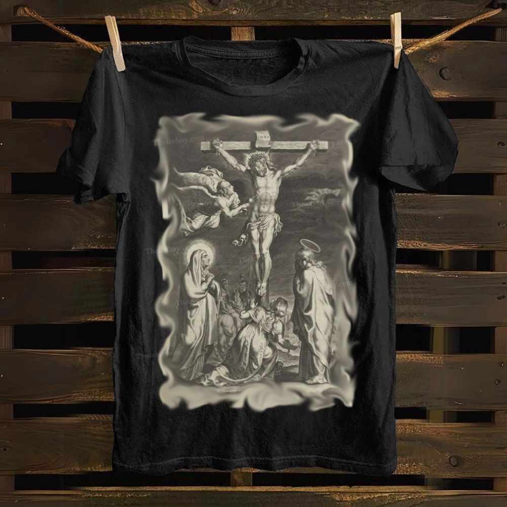 Christ Cross Scenes Cotton T-shirt