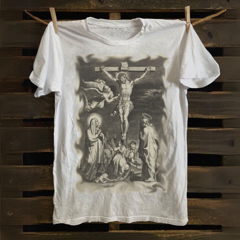 Christ Cross Scenes Cotton T-shirt