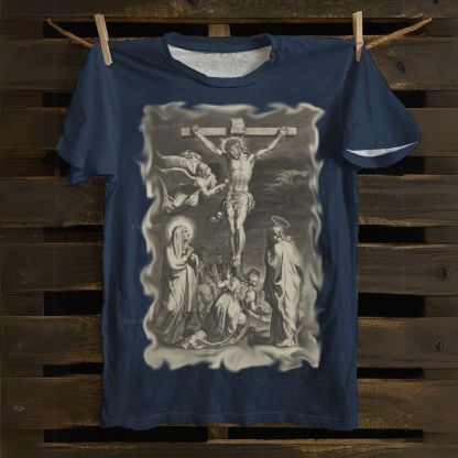 Christ Cross Scenes Cotton T-shirt