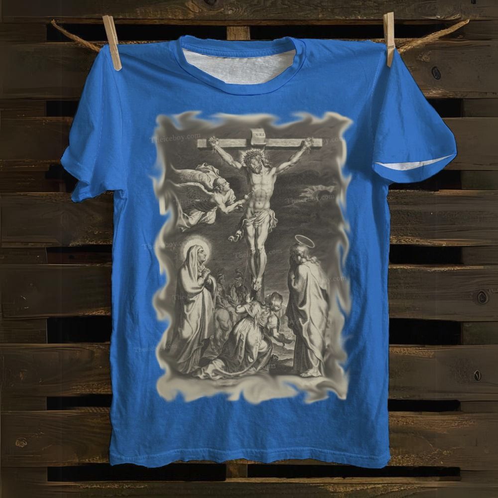 Christ Cross Scenes Cotton T-shirt