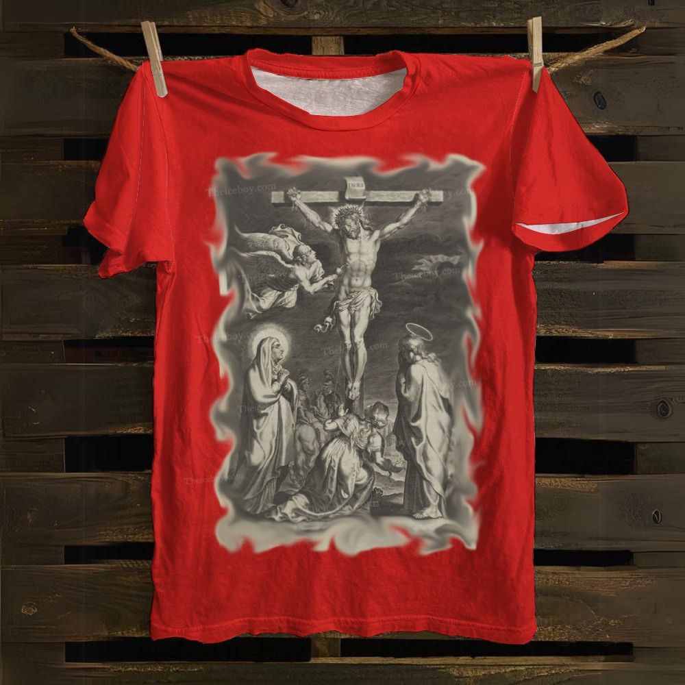 Christ Cross Scenes Cotton T-shirt