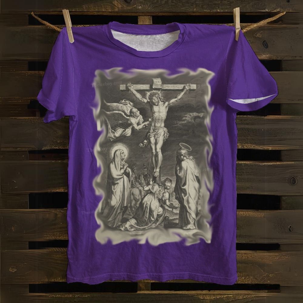 Christ Cross Scenes Cotton T-shirt