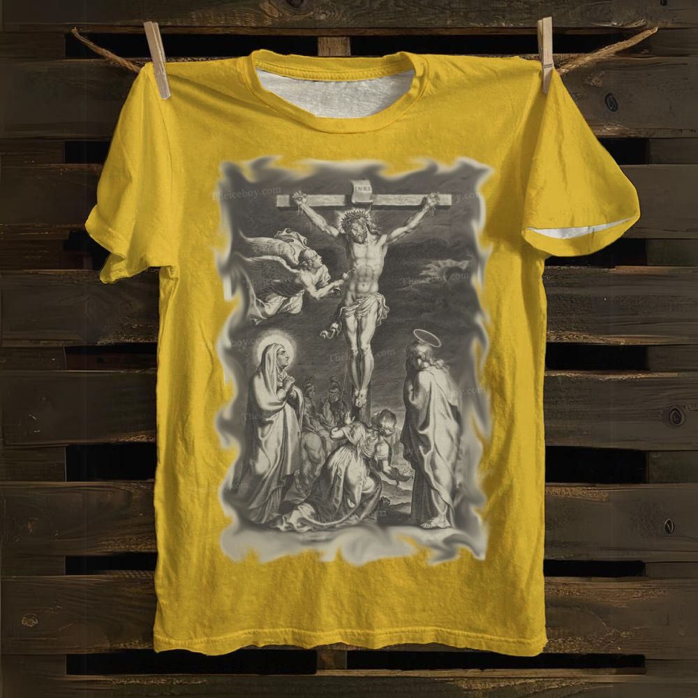 Christ Cross Scenes Cotton T-shirt