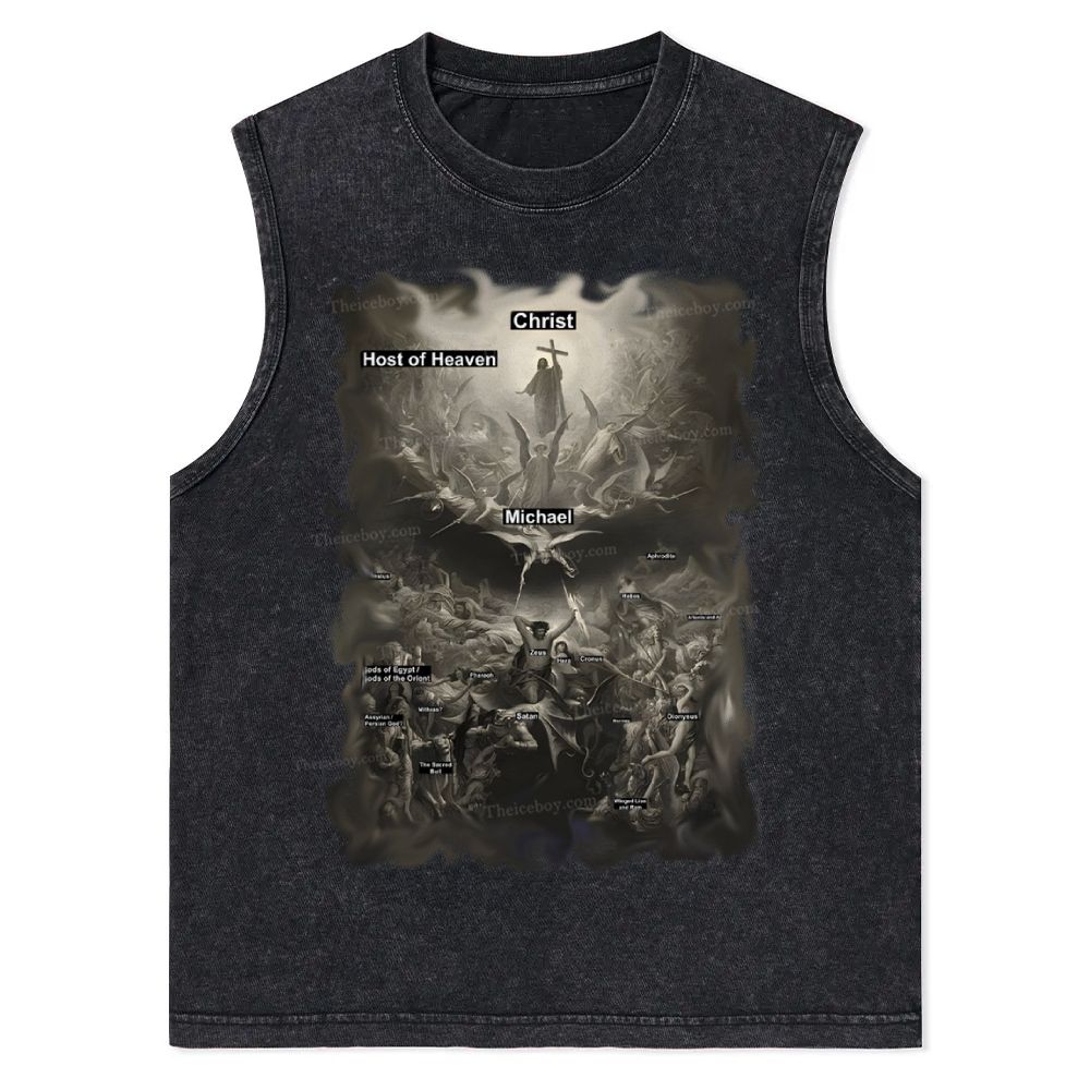 Host Of Heaven Christian Snowflake Washed Vest