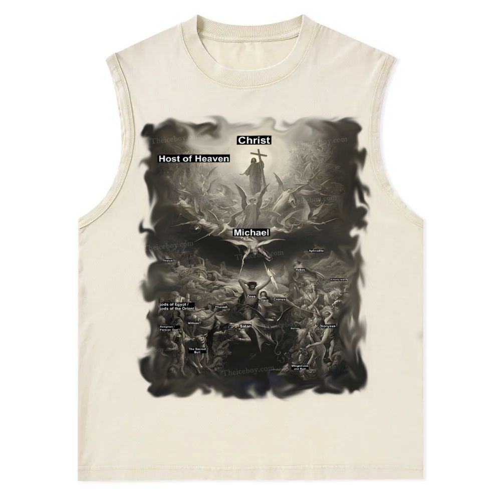 Host Of Heaven Christian Snowflake Washed Vest